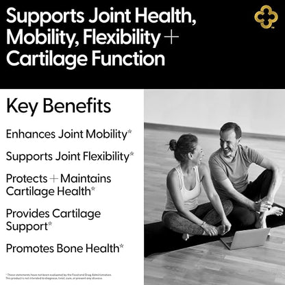 Glucosamine Chondroitin MSM All-in-One Joint Support Supplement Turmeric, Hyaluronic Acid, Boswellia, Ginger Root, Bamboo, BioPerine, Black Pepper, Supports Joint Health & Flexibility 90 Count