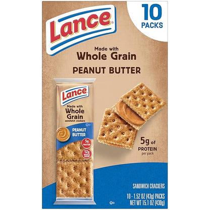 Lance Baked with Whole Grain Peanut Butter, 10 Count 1.52 Oz