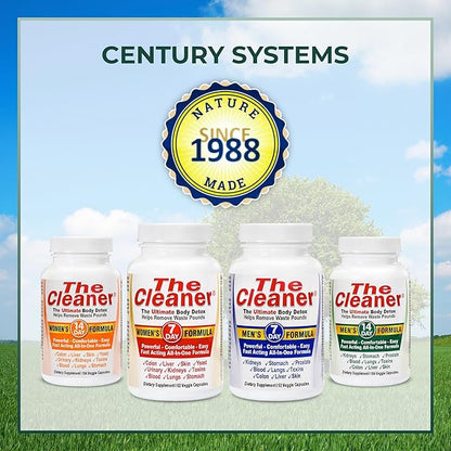 Century Systems The Cleaner Detox, Powerful 14-Day Complete Internal Cleansing Formula for Men, Support Digestive Health, 104 Vegetarian Capsules