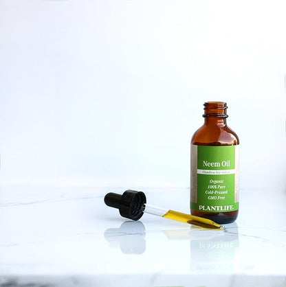 Plantlife Neem Carrier Oil - Cold Pressed, Non-GMO, and Gluten Free Carrier Oils - for Skin, Hair, and Personal Care - 2 oz