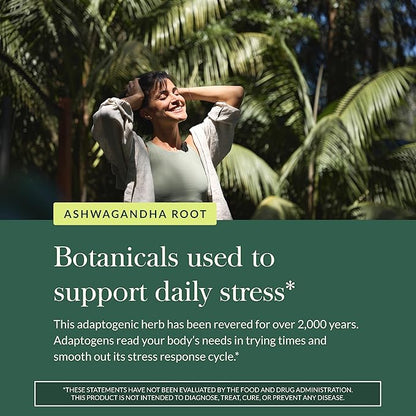 Gaia Herbs Ashwagandha Root - Stress Relief & Sleep Support Supplement - Supports Balanced Energy Levels & Positive Outlook* - 60 Vegan Liquid Phyto-Caps (30 Servings)