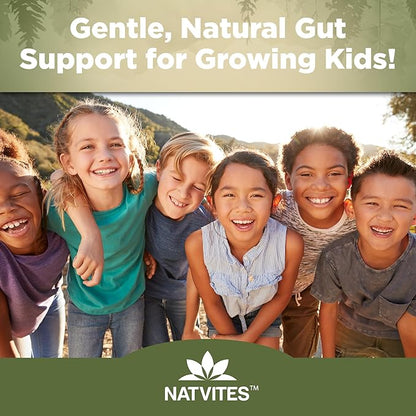Prebiotic Kids Fiber Gummies, for Children Ages 2 & Up - Sugar Free Vegetarian Gelatin Free Non-GMO, Kids Fiber Supplements for Digestive Health (120 Count)