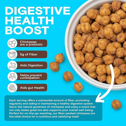 BIENA Chickpea Snacks - Crunchy Roasted Chickpeas - High Fiber Vegan Protein Snacks for Adults and Kids - 8-Pack, 5 Ounce Bags - Rockin’ Ranch