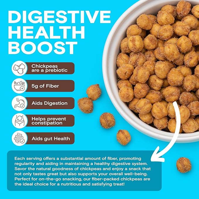BIENA Chickpea Snacks - Crunchy Roasted Chickpeas - High Fiber Vegan Protein Snacks for Adults and Kids - 4-Pack, 5 Ounce Bags - Rockin’ Ranch