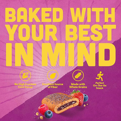 Pure Protein Wildberry Soft Baked Protein Bars – 12g Protein, 8g Fiber, Whole Grain Breakfast Bars, High Fiber, Individually Wrapped Protein Snacks for On-the-Go – 10 Count