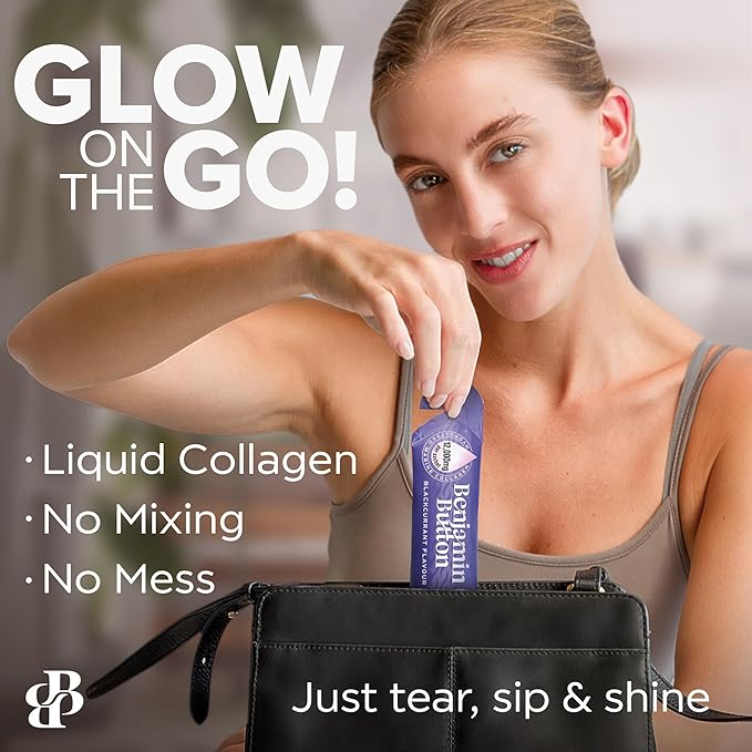 12,000mg Marine Collagen Liquid Shots| Hydrolyzed Marine Collagen Peptides w/Hyaluronic Acid & Vitamin C for Skin, Hair & Joints | Berry Black Currant Flavor, 14 Servings 30ml