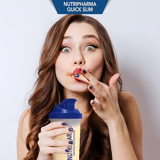 Quick Slim High Protein Shakes for Weight Loss, 30 Servings, Complete Meal Replacement Powder, Diet Shakes for Women & Men, 20g Protein, 27 Vit & Min, Keto, Gluten Free (Banana Cookies, 30 Sachets)