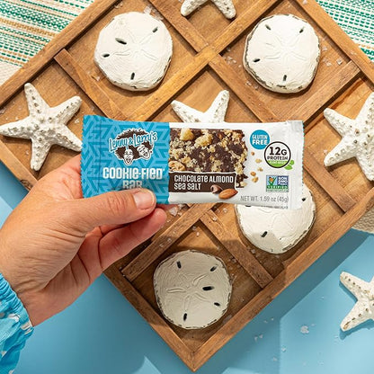 Lenny & Larry's Cookie-fied Protein Bar – Chocolate Almond Sea Salt Vegan Protein Bars 9x45g – Healthy Snacks with 12g Plant Protein & 5g Fiber – Gluten-Free Power Bar, Non-GMO & Vegan
