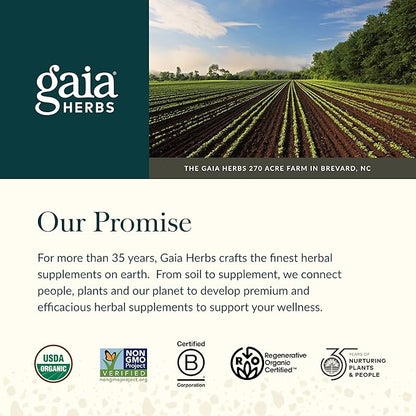 Gaia Herbs Gas & Bloating - Provides Relief from Occasional Gas & Bloating* - with Activated Charcoal, Fennel & Chamomile - 50 Vegan Capsules (25 Servings)