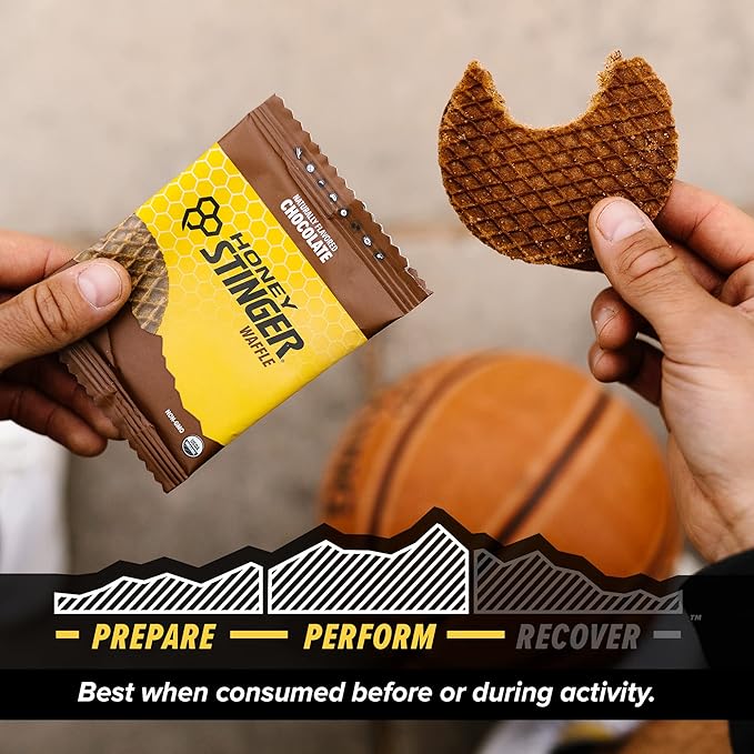 Honey Stinger Organic Chocolate Waffle, Energy Stroopwafel for Exercise, Endurance and Performance, Sports Nutrition for Home & Gym, Pre and Post Workout, 16.96 Ounces (Pack of 16)