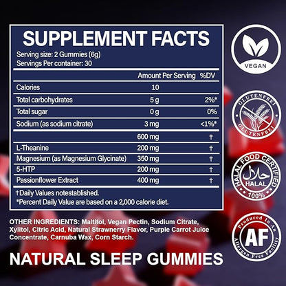 Natural Sleep Gummies - Fall Asleep Quickly contribute to Healthy Sleep Cycle (1)