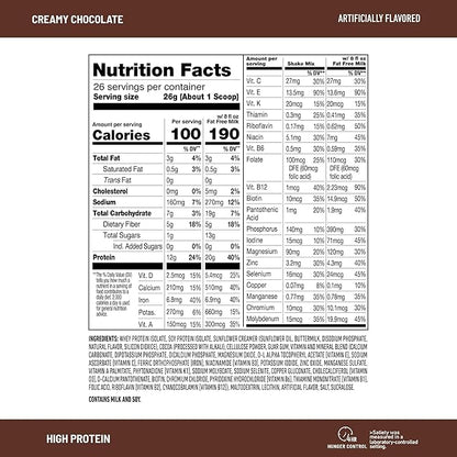 SlimFast High Protein Meal Replacement Powder, Advanced Nutrition Smoothie Mix with Vitamin and Mineral Blend, Gluten Free, Creamy Milk Chocolate, 26 Servings