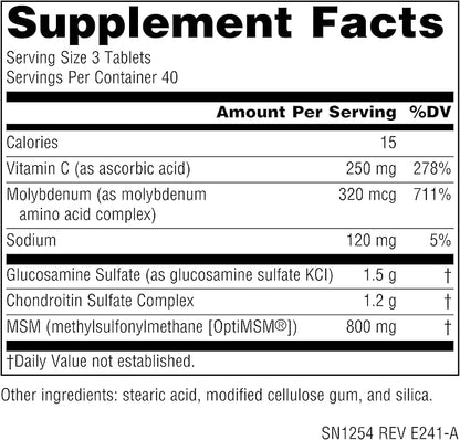 Source Naturals Glucosamine Chondroitin Complex with Msm - 120 Tablets