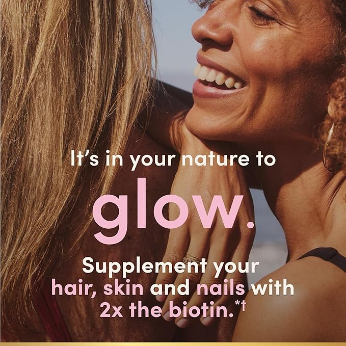 Nature's Bounty Optimal Solutions Advanced Hair, Skin, Nails, 2X Biotin, 80 Strawberry Gummies, 40 Total Servings (Pack of 3)