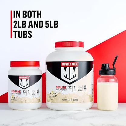 Muscle Milk Genuine Protein Powder, Banana Crème, 1.93 Pounds, 13 Servings, 32g Protein, 4g Sugar, Calcium, Vitamins A, C & D, NSF Certified for Sport, Energizing Snack, Packaging May Vary