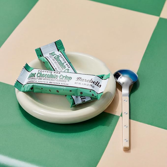 Barebells Mint Chocolate Crisp Protein Bar – 20g Protein – No Added Sugar – 12 x 55g High Protein Snack – Post Workout Snack