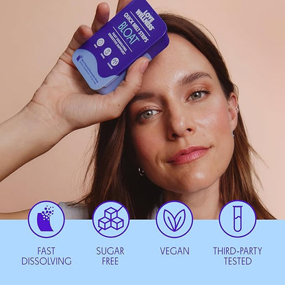 Love Wellness Bloat* Quick Melt Strips - Fast-Dissolving Digestive Support with Mint, Fennel, and Caraway - Helps Ease Occasional Bloating* - No Water Needed - Vegan and Sugar Free - 32 Strips