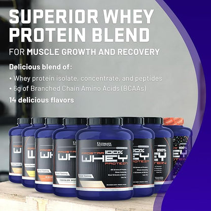 Ultimate Nutrition Prostar Whey Protein Powder Isolate, Chocolate Birthday Cake - Low Carb, High Protein Powder Shake for Muscle Gain & Recovery - Low Sodium, Low-Fat & Keto Friendly - 5.28 lbs Tub