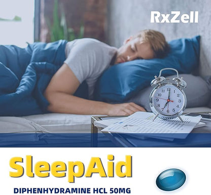 Sleep Aid, Diphenhydramine Softgels 50mg, Easy-to-Swallow, Supports Deeper Restful Sleeping, Non Habit-Forming (220 Counts | Pack of 2)