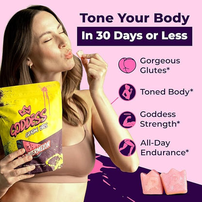 Primal Queen Goddess Creatine Gummies – Low-Sugar Chewable Creatine for Women | Booty and Muscle Builder, Faster Recovery, Strength | High-Potency Wild Watermelon Flavor – 150 Bites (5g per Serving)