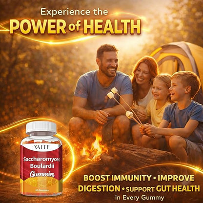 Saccharomyces Boulardii Probiotics 500mg - Gut Health Supplements & Candida Support, Probiotic for Women & Men, Digestive & Immune Supports, Supplement, Non-GMO, Gluten Free, 60 Vegan Gummies