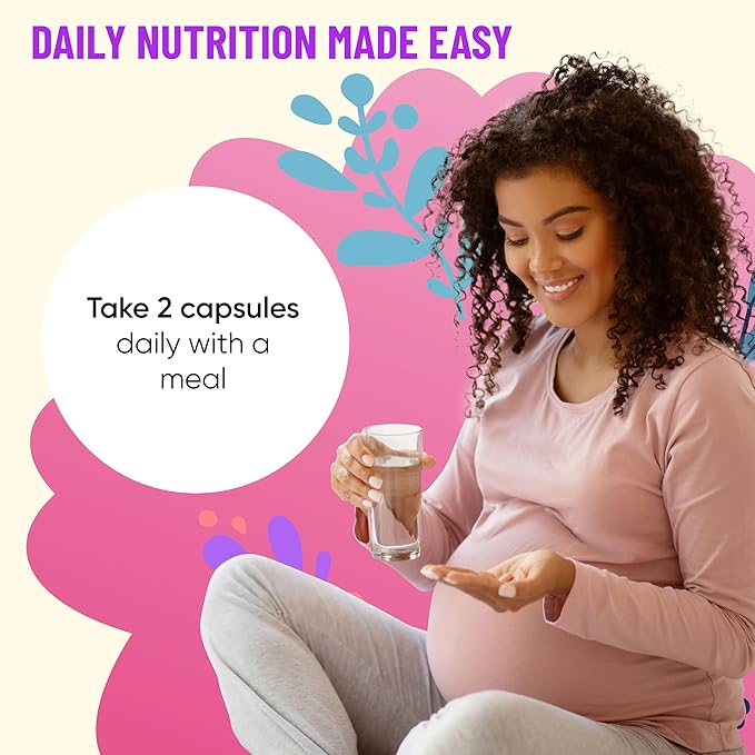 Mama's Select Prenatal Vitamins with Vegan DHA – Fish-Free, No Fish Burps, Allergen-Free, MTHFR Support, Methylated Folate & B Vitamins, Digestive-Friendly, No Biotin
