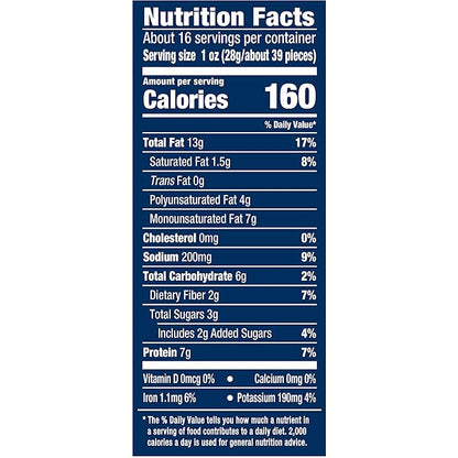 Planters Sweet and Spicy Peanuts, Party Snacks, Plant-Based Protein, 16 oz Jar (Pack of 2)