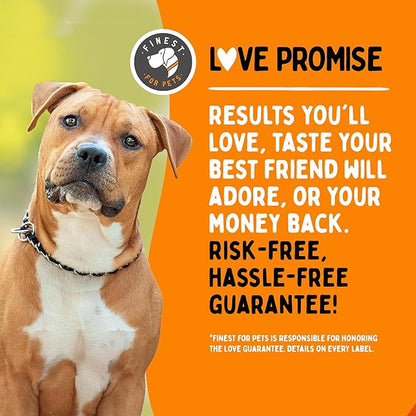 Omega 3 Fish Oil for Dogs - Finest For Pets Soft Gels for Skin & Coat, Itching, Shedding, Joints & Immune Health - 100% Pure Omega Fish Oil with EPA & DHA. Ideal for Medium to Large Dogs (180 ct)