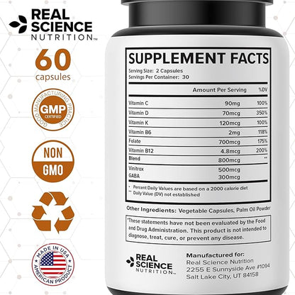 Real Science InsoBalance Miracle – Natural Supplement for Hormone Balance for Women – Supports Metabolic Wellness, Energy & Cycle Rhythm – VIT C, K & B + Nitric Oxide Support – Made in USA, 60 Caps