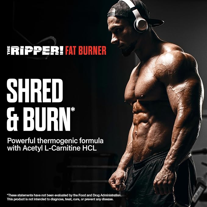 JNX SPORTS The Ripper! Fat Burner Pre Workout for Men & Women – Thermogenic Fat Burning Powder & Appetite Suppressant, Boost Energy & Endurance – Peach Mango, 30 Servings