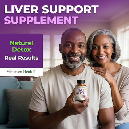 Liver Support with Artichoke Extract, Enzymes, Silymarin 50% Milk Thistle, Dandelion Root, Lipase & Protease, Solarplast® Antioxidants – Supports Detox, Digestion & Energy. 60 Capsules, 20 Day Supply