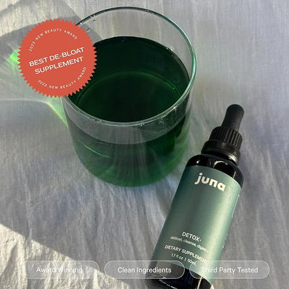 Juna Detox Chlorophyll Drops — Daily Wellness & Detox Support | Lemon Mint Spa Water Taste | Supports Cellular Health, Cleanse, and Internal Freshness | 60mg Chlorophyll per Serving
