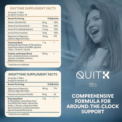 Withdrawal and Detox Support 60 Day Recovery Complex – Sleep, Energy, Stress, Mood, & Craving Support – Daily Supplement - Magnesium Glycinate, Ashwagandha, GABA, L-Theanine, Agmatine & More