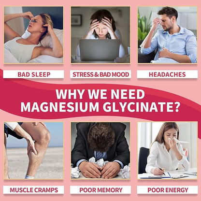 Magnesium Glycinate Gummies, Sugar Free Magnesium Supplement w/Ashwagandha, Zinc, Vegan Magnesium Glycinate Supplement for Adults - 60 Cherry Gummies