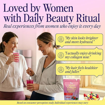 Fuel Multi Collagen Peptides Powder – 11g Hydrolyzed Collagen Types I, II, III, V & X – Hair, Skin, Nails & Joint Support – Keto & Gluten Free – Mixed Berry – 40 Servings (9.59oz)