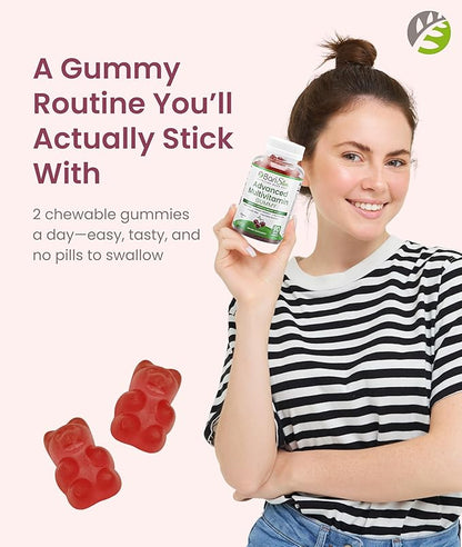 BariSlim Advanced Bariatric Multivitamin Gummies - Specially Formulated Bariatric Vitamins for Patients After Weight Loss Surgery - Supports Energy & Immune Health | Cherry (90 Vegan Gummies)