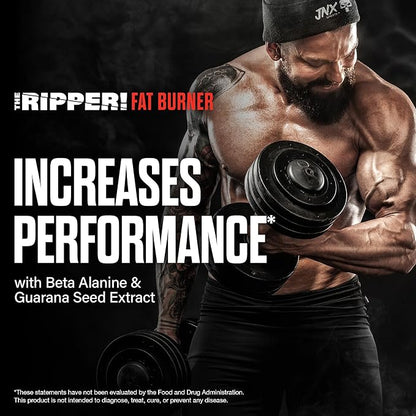 JNX SPORTS The Ripper! Fat Burner Pre Workout for Men & Women – Thermogenic Fat Burning Powder & Appetite Suppressant, Boost Energy & Endurance – Peach Mango, 30 Servings