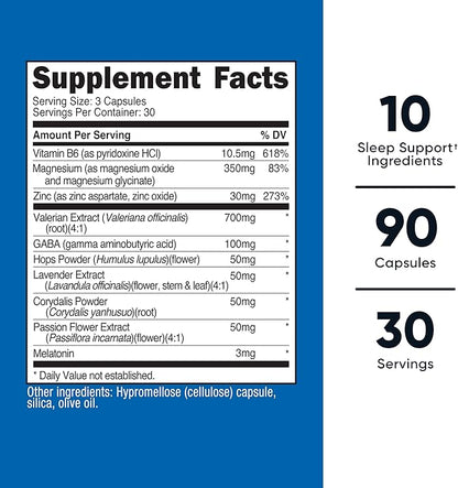 Nutricost Sleep Aid Complex (1330mg Serving) (90 Caps) (3 Pack)