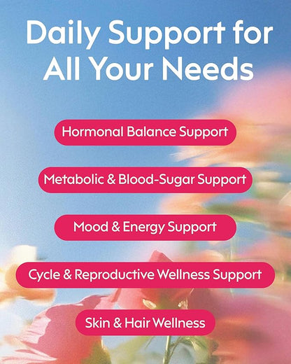 milamend Hormone Balance for Women 40:1 Myo-Inositol D-Chiro Inositol Supplement + CoQ10, ALA, & Amino Acids – Fertility, Ovarian & Cycle Support – Mixed Berry Powder – 30-Day Supply