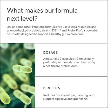 Premium 4-in-1 Probiotic Prebiotic, Postbiotic & Digestive Enzymes for Men & Women – Supports Gut, Digestion & Immunity –Complete Gut Health with Pre, Post, Probiotics & Digestive Enzymes–60 Capsules