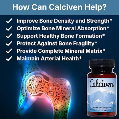 Calciven - Natural Bone Support Supplement - Non-GMO, Gluten-Free