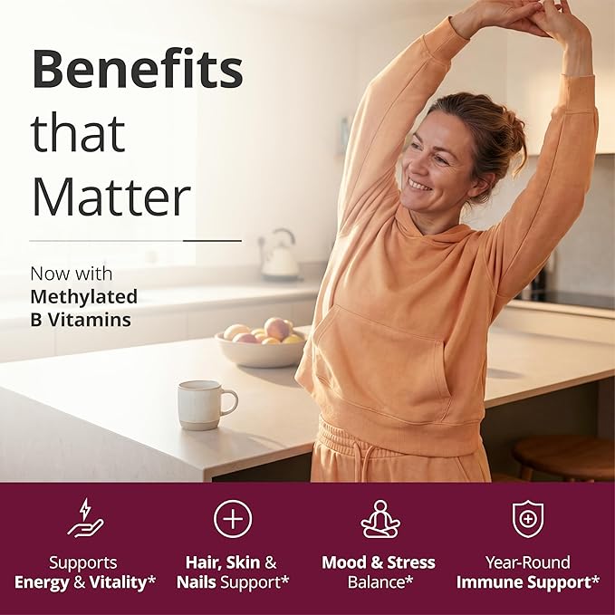 Multivitamin for Women with Methylated Vitamins and Chelated Minerals for Energy, Focus and Immune Health – Premium Daily Womens Multivitamins & Multiminerals – 60 Capsules