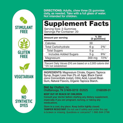 Dulcolax Daily Gut Support Gummies, Magnesium Formula, Stimulant-Free, Berry Flavor, 60 Count