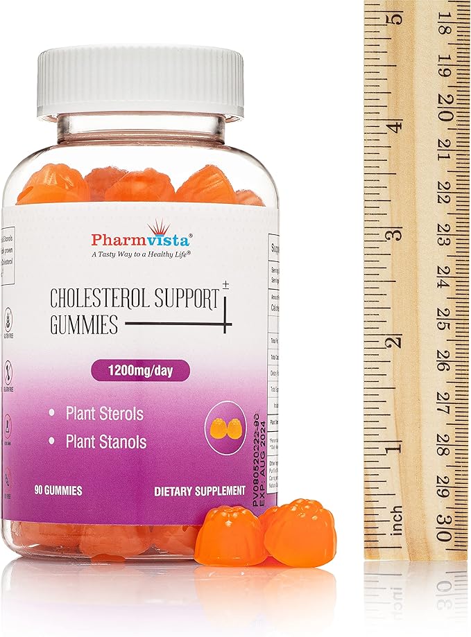 Pharmvista Plant Sterols and Stanols 1200mg Gummy-Vegan Friendly Allergen Free Gluten Free-90 Count