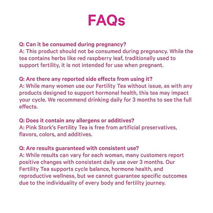 Pink Stork Organic Fertility Tea for Women | Fertility Supplements for Women with Chaste Tree Berry (Vitex) + Red Raspberry Leaf | Hormone Balance Herbal Tea for Conception Support | USDA Organic, Caffeine Free - Mint, 15 Sachets