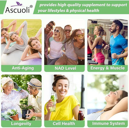 Sublingual NMN 500mg + Trans-Resveratrol 400mg, 3-in-1 Advanced Formula 99% Pure NMN Resveratrol Supplement for Boost* NAD, Cell, Immune, Energy & Muscle, Anti-Aging, 480 Lozenges (480 Days Supply)