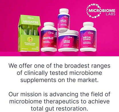 Microbiome Labs MegaSporeBiotic Probiotics for Women & Men - Spore-Based Probiotic for Gut Health & Digestive Support - Shelf-Stable, Travel-Friendly, Mens & Womens Probiotics (60 Capsules)