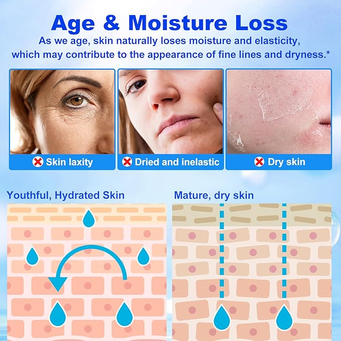 Pure Hyaluronic Acid Powder for Face & Joints, Dual Molecular Weight for Deep Hydration, Anti-Aging, DIY Serum Ingredient, 1 Scoop = 1 Bottle of Essence, 3.52 Oz