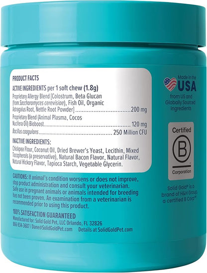 Solid Gold Hip and Joint Supplement for Dogs - Glucosamine Chondroitin MSM for Advanced Joint & Mobility Support - Omega 3 Fish Oil Antioxidant & Immune Health Support