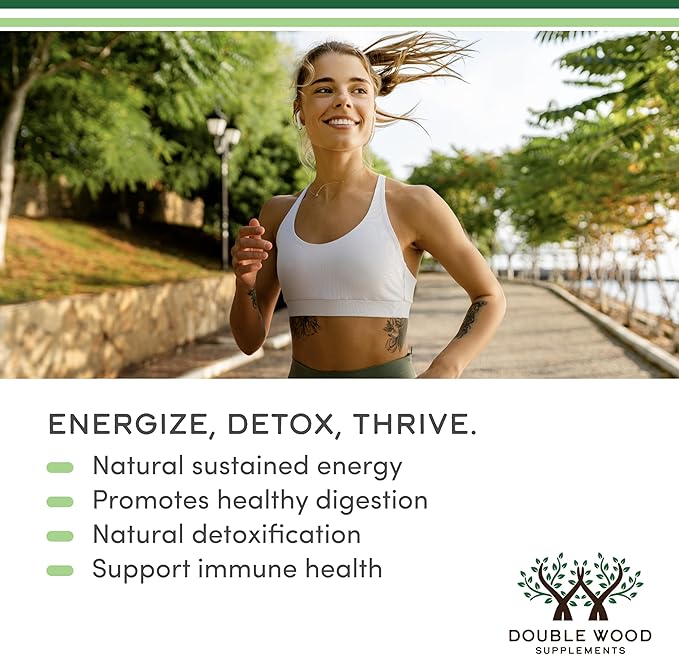 Chlorophyll Liquid Drops - for Digestion, Gut Health, Energy and Detox - Vegan Safe (Rich, Full Texture and Taste, Not Watered Down), 2oz Peppermint Flavored, by Double Wood